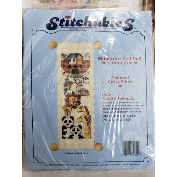 Cross Stitch Kit Lot 5 Noahs Ark Crewel Angel Hummel Girl Apple Tree Watch Strap - Picture 10 of 15